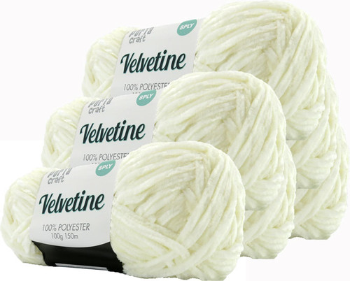 Velvetine Yarn 100g 150m White (Product # 163467)