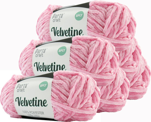 Velvetine Yarn 100g 150m Baby Pink (Product # 163535)