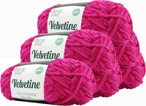 Velvetine Yarn 100g 150m Hot Pink (Product # 163542)