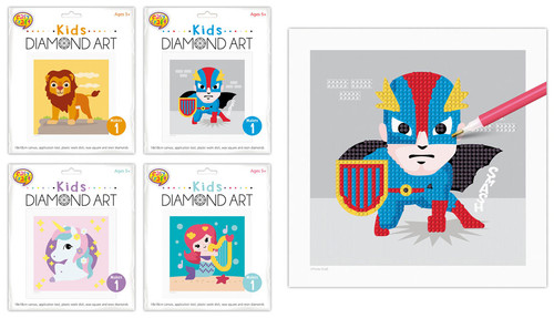 Diamond Art Kids 4 Assorted (Random Picked) Designs(Product # 161470)