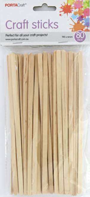 Skinny Sticks 190x6mm 80 Pack Natural (Product # 067697)