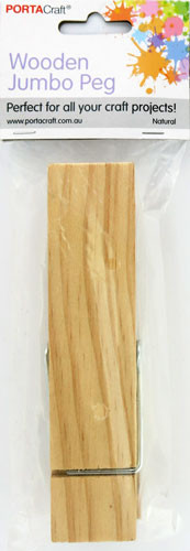Clothes Pegs 150x35mm Jumbo Natural (Product # 067789)