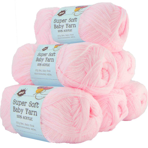 Super Soft Baby Acryl Yarn 420m 4ply Baby Pink (Product # 142264)