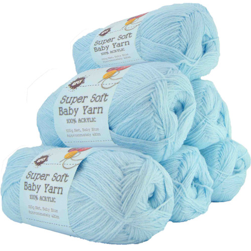 Super Soft Baby Acryl Yarn 420m 4ply Baby Blue (Product # 142271)
