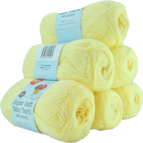 Super Soft Baby Acryl Yarn 420m 4ply Lemon (Product # 142295)