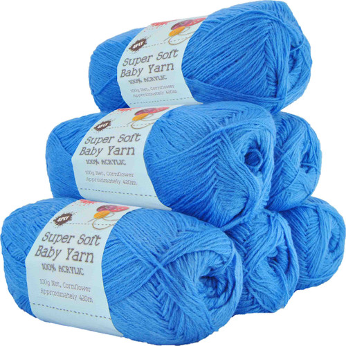 Super Soft Baby Acryl Yarn 420m 4ply Cornflower (Product # 142349)
