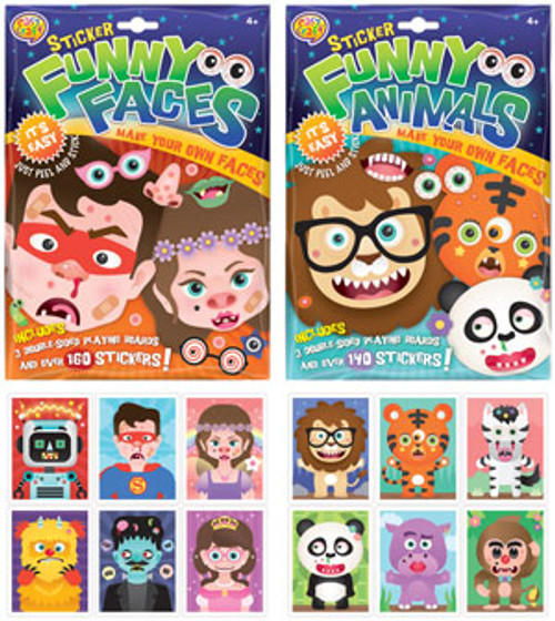 Sticker Kit Funny Faces 2 Assorted (Random Picked) Designs (Product # CR0179)