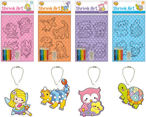 Shrink Art Design Sheets 4 Assorted (Random Picked) Designs (Product # 136904)