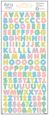 Alpha Stickers Round Pastel 4 Sheets (Product # 135556)