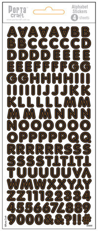 Alpha Stickers Round Black 4 Sheets (Product # 135563)