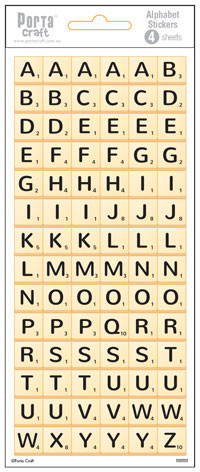 Alpha Stickers Label Scrabble 4 Sheets (Product # 135587)