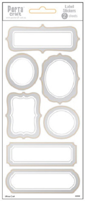 Label Stickers Foil Ornate Silver 2 Sheets (Product # 135730)