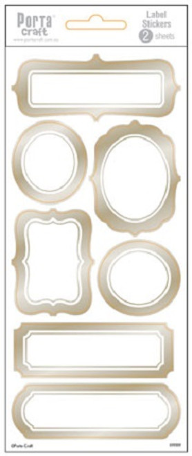Label Stickers Foil Ornate Gold 2 Sheets (Product # 135747)