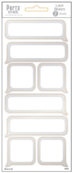 Label Stickers Foil Speech Bubble 2 Sheets (Product # 135754)