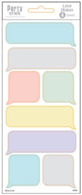 Label Stickers Speech Bubbles Pastel 4 Sheets (Product # 135907)