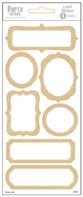 Label Stickers Kraft Paper Ornate 4 Sheets (Product # 135976)