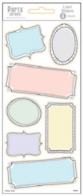 Label Stickers Ornate Pastel Black 4 Sheets (Product # 136010)