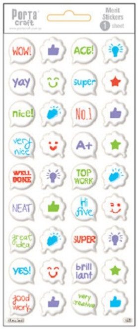 Merit Stickers Puffy Speech Bubble B 1 Sheet (Product # 136133)