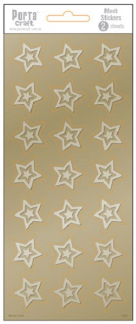 Merit Stickers Foil Embossed Gold Stars 2 Sheets (Product # 136195)