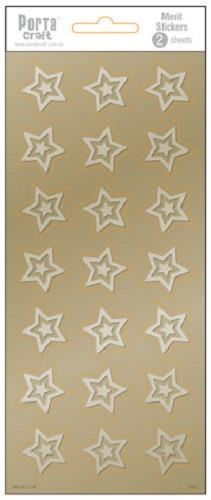 Merit Stickers Foil Embossed Gold Stars 2 Sheets (Product # 136195)