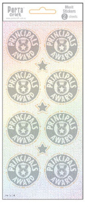 Merit Stickers Laser Principal Award 2 Sheets (Product # 136256)