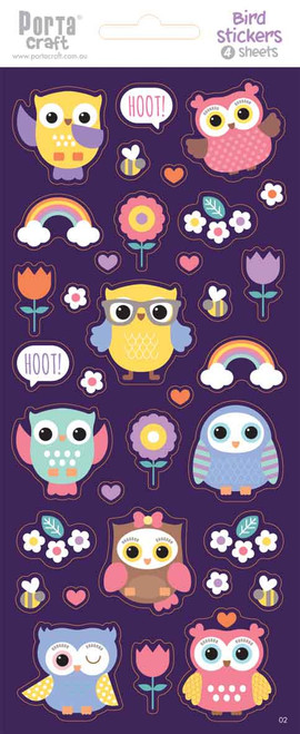 Sticker Sheets #2 Birds (Design C) 4 Sheets (Product # 128152.02C)