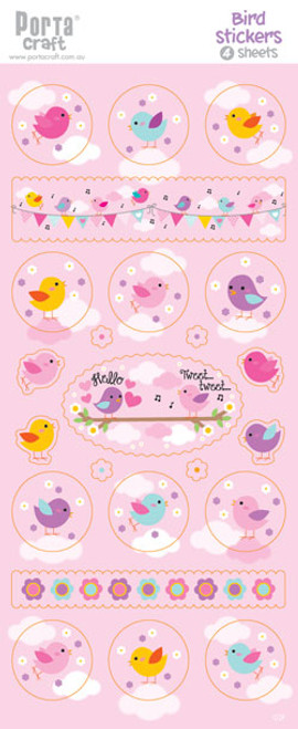 Sticker Sheets #2 Birds (Design F) 4 Sheets (Product # 128152.02F)