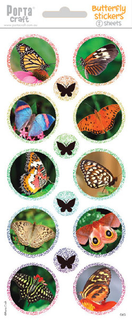 Sticker Sheets #4 Butterfly (Design G) 2 Sheets (Product # 128152.04G)