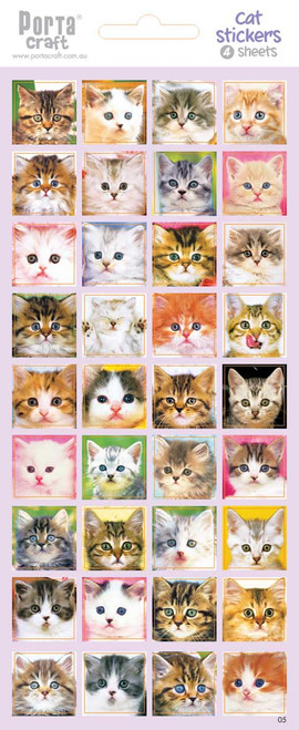 Sticker Sheets #5 Cat (Design D) 4 Sheets (Product # 128152.05D)