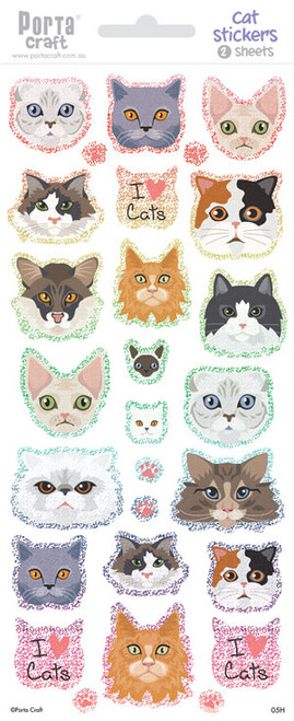 Sticker Sheets #5 Cat (Design H) 2 Sheets (Product # 128152.05H)