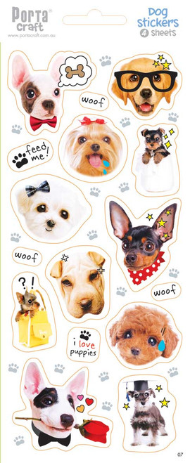 Sticker Sheets #7 Dog (Design B) 4 Sheets (Product # 128152.07B)
