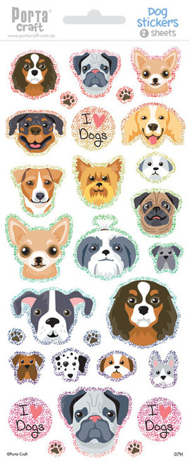 Sticker Sheets #7 Dog (Design H) 2 Sheets (Product # 128152.07H)