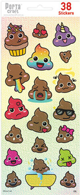 Sticker Sheets #8 Emoji (Design L) 2 Sheets (Product # 128152.08L)