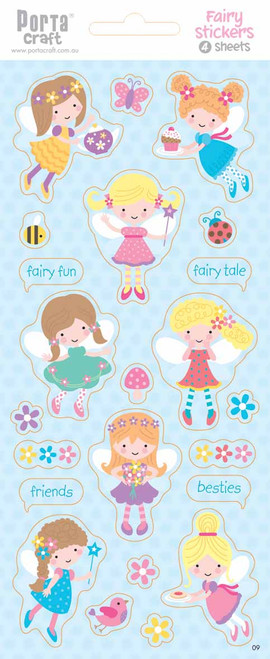 Sticker Sheets #9 Fairy (Design B) 4 Sheets (Product # 128152.09B)
