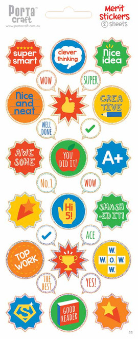 Sticker Sheets #11 Merit (Design A) 2 Sheets (Product # 128152.11A)