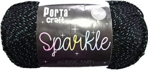 Sparkle Acryl Yarn 50g 170m Black (Product # 163153)