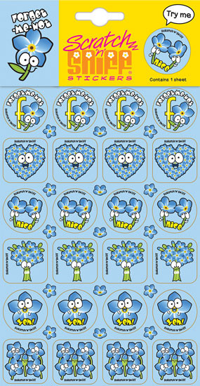 Scratch N Sniff Stickers - Forget-Me-Not Scented (Product # 167069)
