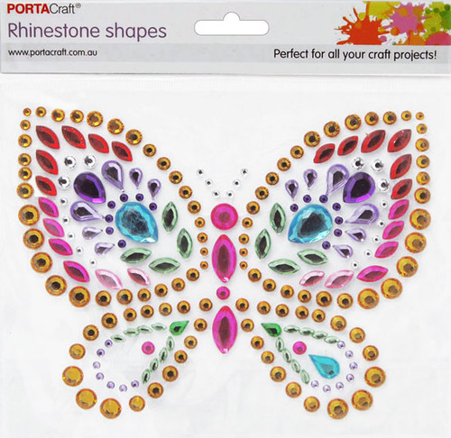 Rhinestone Decal Butterfly 150x120mm 1 Sheet (Product # 155950)