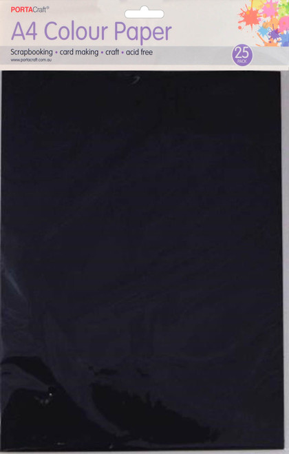 Paper A4 80gsm 25pk Black (Product # 129920)