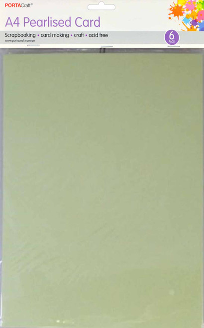 Pearlise Card Heavy Weight  A4 6pk  09 Mint  (Product # 058770)