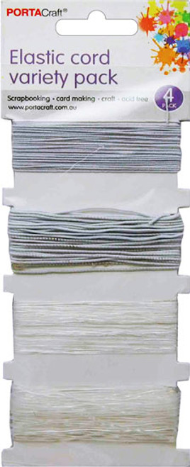 Bead & Jewellery Elastic Variety Pack 4pc (Product # 118528)