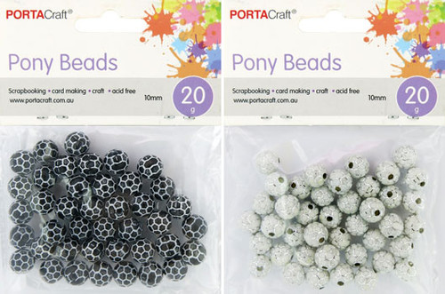 Beads 20g Round 10mm Metallic 2 Asst (Product # 165935)