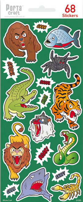 Sticker Sheets #01DD Animals (Design DD) 1 Sheets (Product # 128152.01DD)