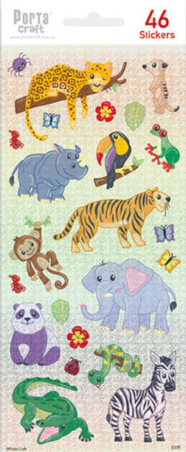 Sticker Sheets #01FF Animals (Design FF) 1 Sheets (Product # 128152.01FF)