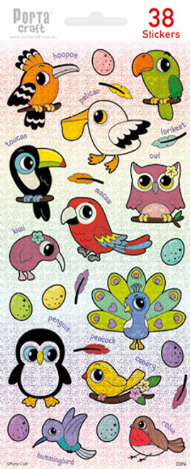 Sticker Sheets #002 Birds (Design N) 1 Sheets (Product # 128152.02N)