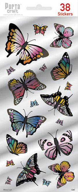 Sticker Sheets #004 Butterfly (Design O) 1 Sheets (Product # 128152.04O)