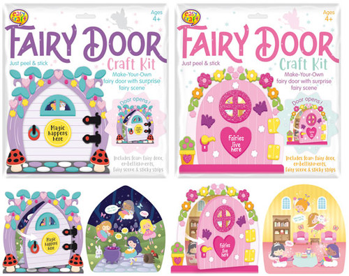 Foam Craft Kit 2 Assorted Fairy Door (Random Picked) Designs (Product # 173640)