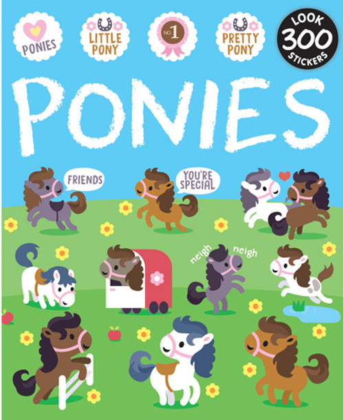 Sticker Books Ponies 300 Stickers (F02D35)