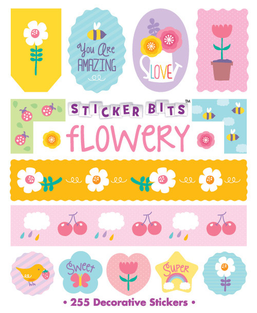 Sticker Books Flowery 255 Stickers (F01D13)