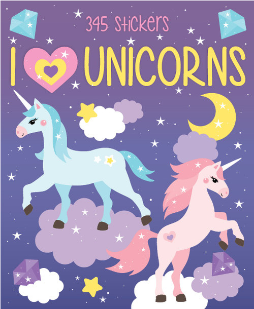 Sticker Books I Love Unicorns 345 Stickers (F03D13)